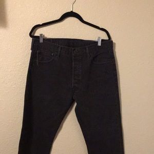 Levis button fly 501 Mens black jeans size 36x32